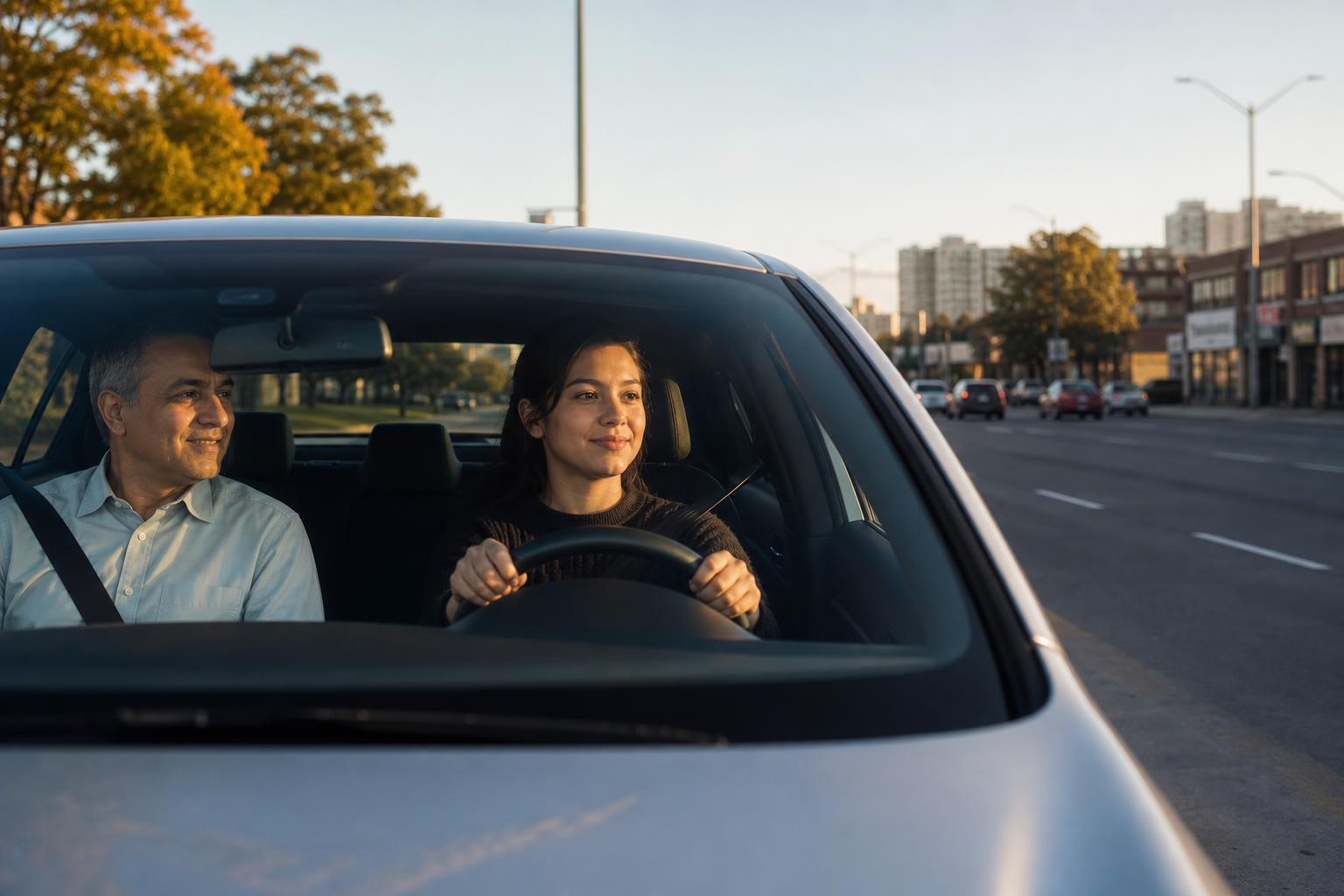 Driving instructor with student in Scarborough